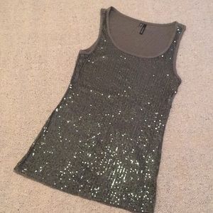 NWOT Maurices Sequin Olive Tank Top